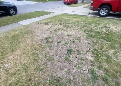 Front Lawn Before Topsoiling