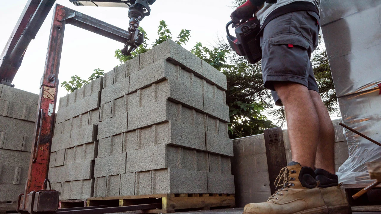 Cinder Block material delivery